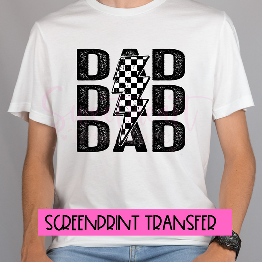 SCREENPRINT Dad Checkered