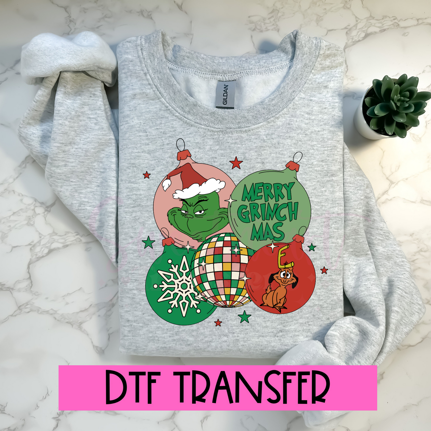 DTF Grinch Ornaments