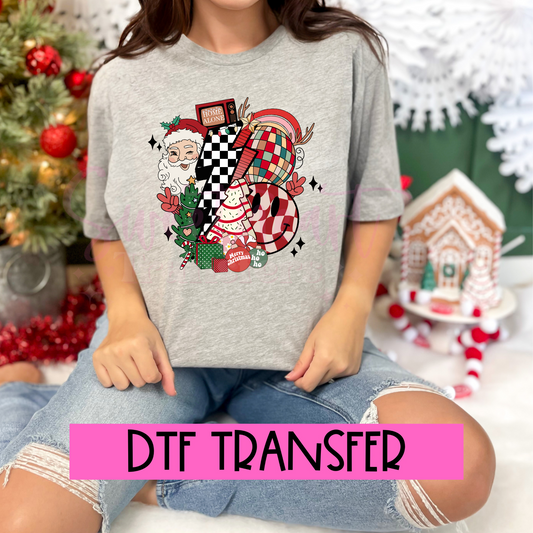 DTF Christmas Checkered Design