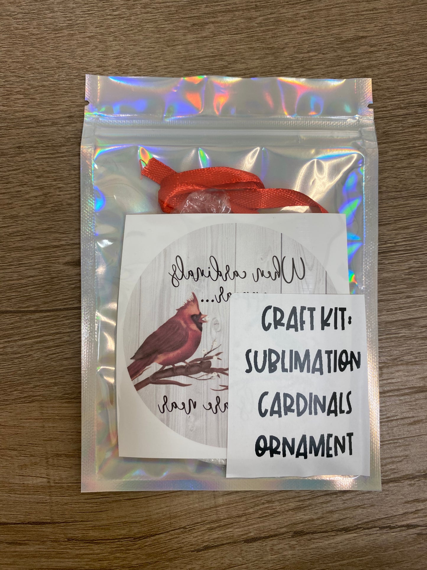 CRAFT KIT Cardinal Angel Sublimation Ornament