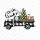 SUBLIMATION ready to press transfer Christmas plaid truck adult size 8.5X11