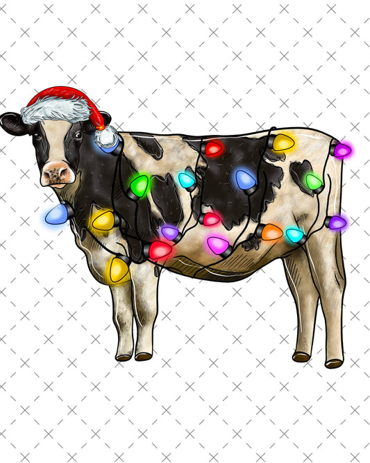 SUBLIMATION ready to press Christmas cow transfer
