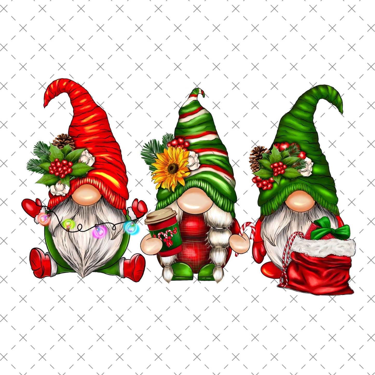 SUBLIMATION ready to press transfer- Christmas gnomes