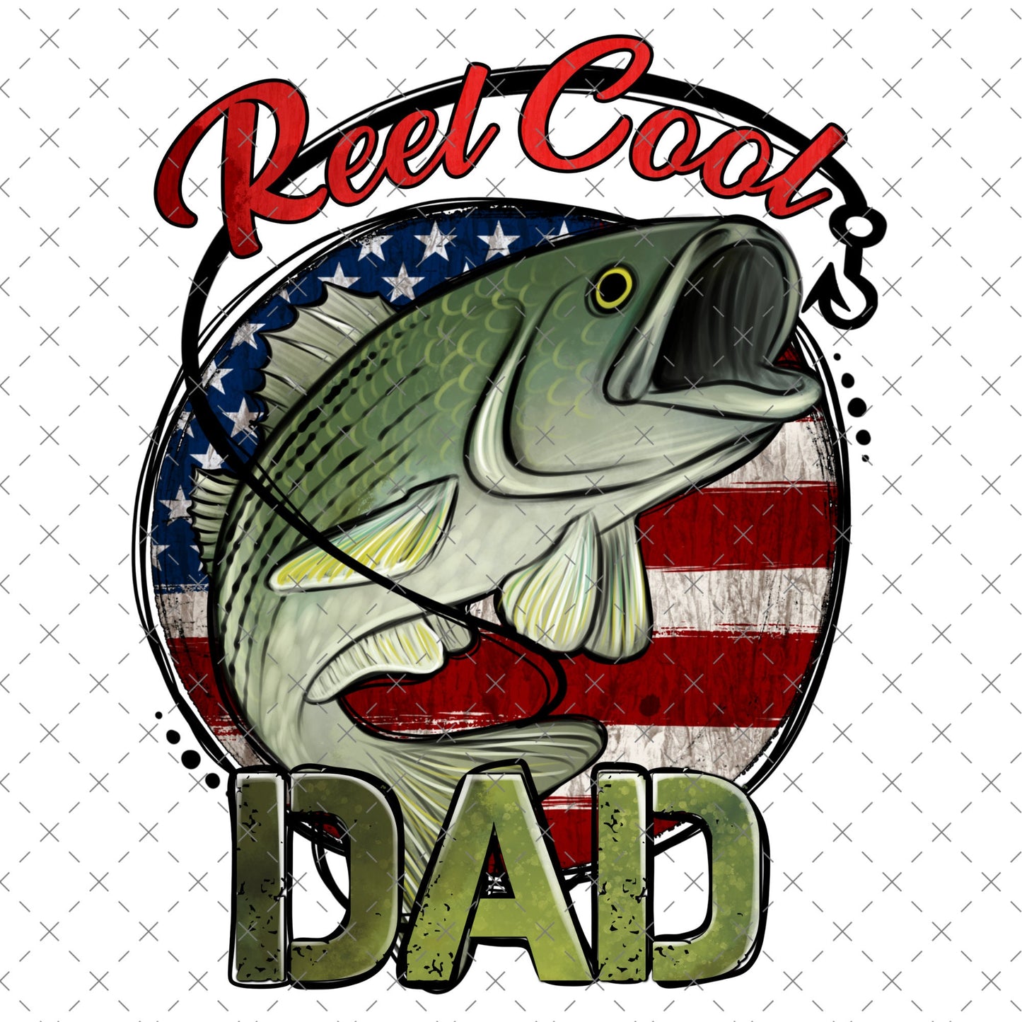 SUBLIMATION ready to press Reel cool Dad transfer- Dad fishing
