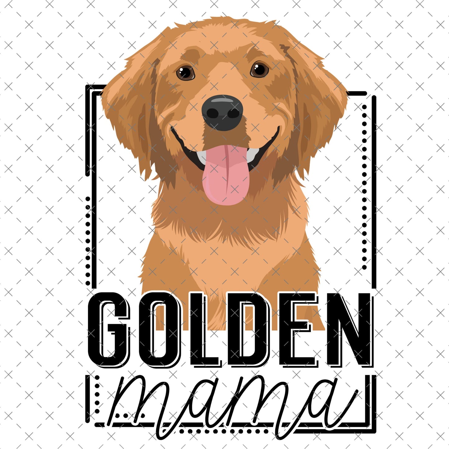 SUBLIMATION- ready to press sublimation transfer- Dog mom golden mama print