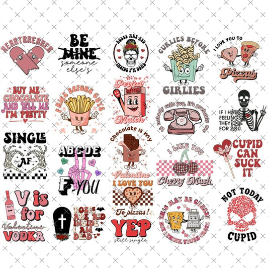 SUBLIMATION ready to press valentines day bundle- funny love valentines- 20 transfers