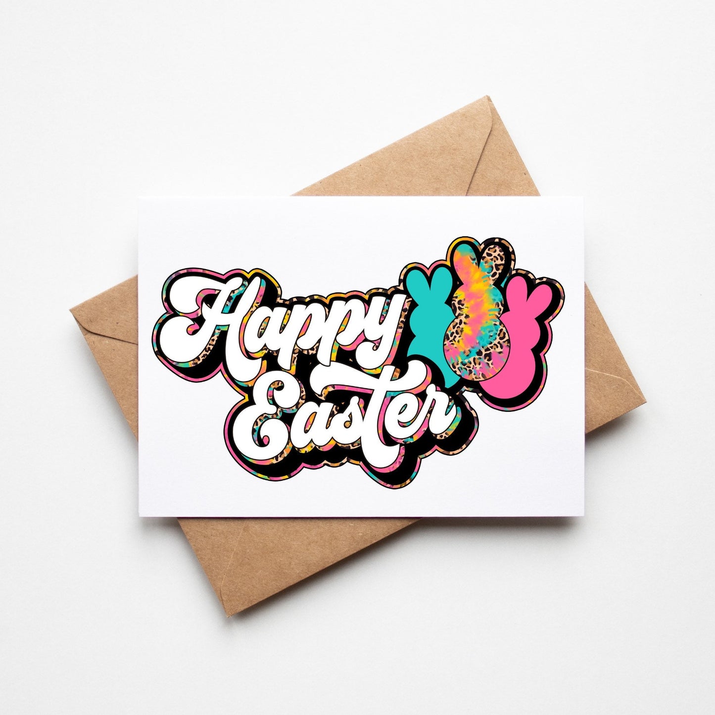 SUBLIMATION ready to press transfer Happy Easter bunny tie die