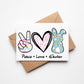 SUBLIMATION ready to press transfer- Peace love Easter bunny transfer design