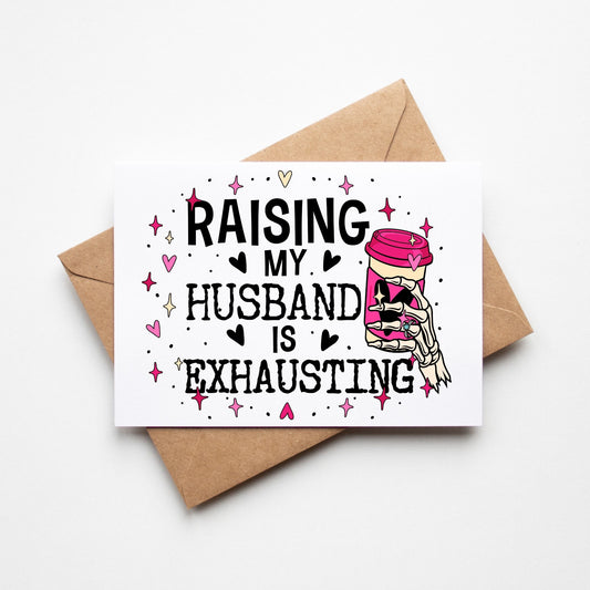 SUBLIMATION ready to press - Raising my husband is exhausting coffee mom wife transfer design