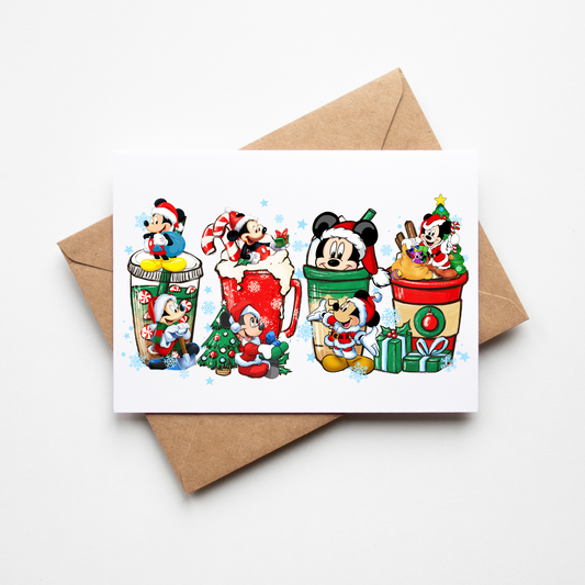 SUBLIMATION Ready to press transfer- Mickey mouse transfer Christmas Tea Coffee cup